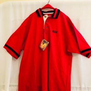 NWT Cutter & Buck Red Golf Shirt Lg